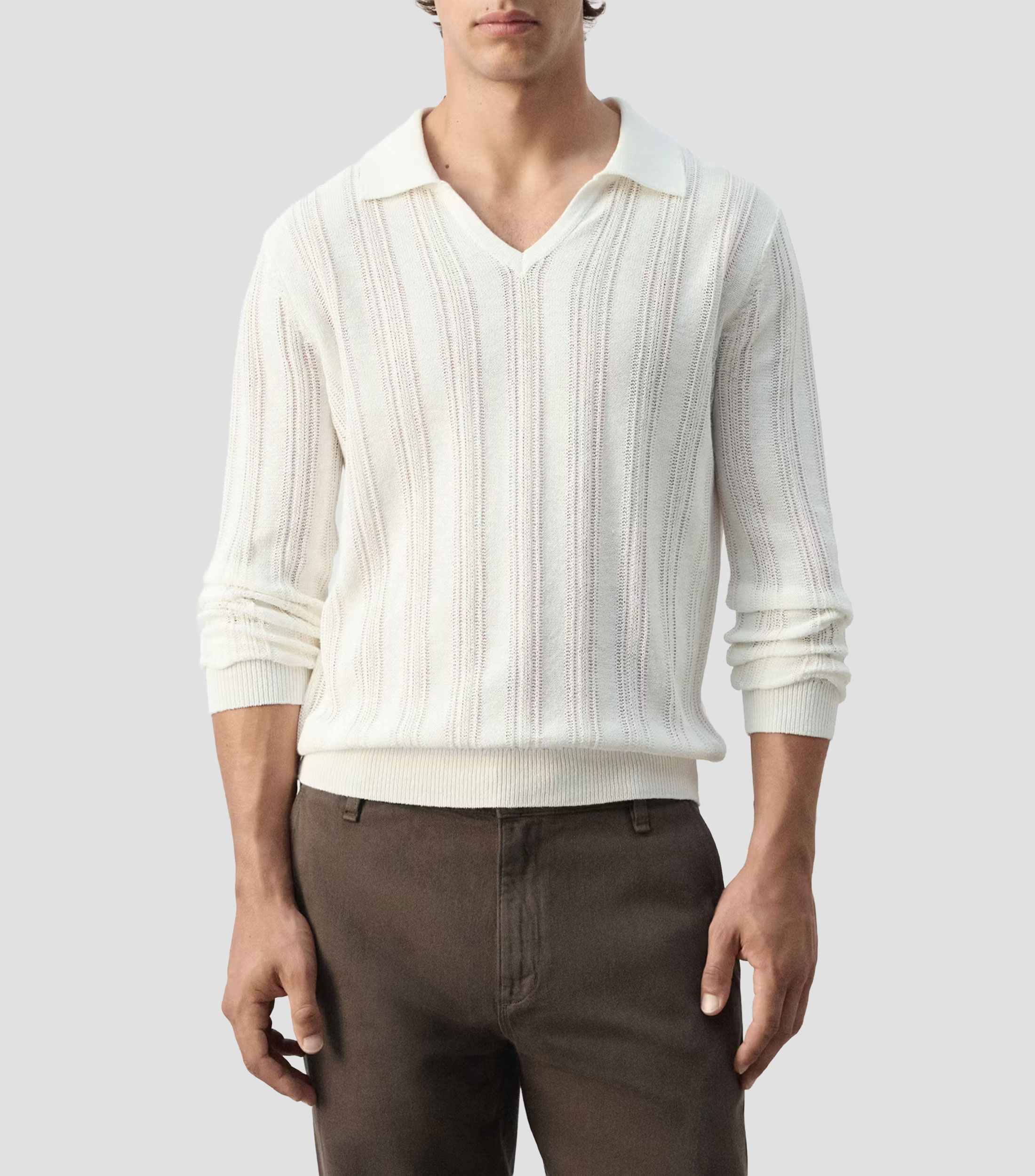 Suéter cuello polo Hombre